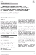 Cover page: A Randomized Controlled Pilot Study Using Ultrasound-Guided Percutaneous Cryoneurolysis of the Infrapatellar Branch of the Saphenous Nerve for Analgesia Following Total Knee Arthroplasty