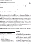 Cover page: Comparison of the tumor immune microenvironment and checkpoint blockade biomarkers between stage III and IV non-small cell lung cancer