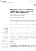 Cover page: Differential Expression Patterns of Lynx Proteins and Involvement of Lynx1 in Prepulse Inhibition