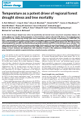 Cover page: Temperature as a potent driver of regional forest drought stress and tree mortality