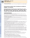 Cover page: Genome-wide association study of spontaneous resolution of hepatitis C virus infection: data from multiple cohorts.