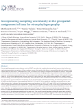 Cover page: Incorporating sampling uncertainty in the geospatial assignment of taxa for virus phylogeography