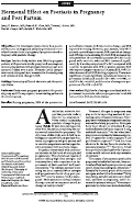 Cover page: Hormonal Effect on Psoriasis in Pregnancy and Post Partum