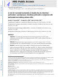 Cover page: A role for neonatal bacteremia in deaths due to intestinal perforation: spontaneous intestinal perforation compared with perforated necrotizing enterocolitis