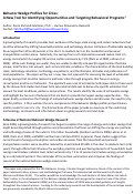 Cover page: Behavior Wedge Profiles for Cities: A New Tool for Identifying Opportunities and Targeting Behavioral Programs