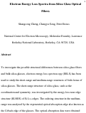 Cover page: Electron energy loss spectra from silica glass optical fibers