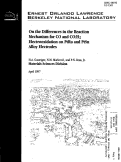 Cover page: On the Differences in the Reaction Mechanism for CO and CO/H{sub 2} Electrooxidation on PtRu and PtSn Alloy Electrodes