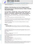 Cover page: Validation of the Hong Kong Liver Cancer Staging System in Determining Prognosis of the North American Patients Following Intra-arterial Therapy