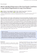 Cover page: HDAC3-Mediated Repression of the Nr4a Family Contributes to Age-Related Impairments in Long-Term Memory