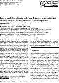 Cover page: Inverse modelling of in situ soil water dynamics: investigating the effect of different prior distributions of the soil hydraulic parameters