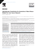 Cover page: Hydrodynamic Transfection for Generation of Novel Mouse Models for Liver Cancer Research