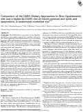 Cover page: Comparison of the DASH (Dietary Approaches to Stop Hypertension) diet and a higher-fat DASH diet on blood pressure and lipids and lipoproteins: a randomized controlled trial 1–3