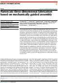 Cover page: Nanoscale three-dimensional fabrication based on mechanically guided assembly.