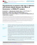 Cover page: Hypokalaemia in patients with type 2 diabetes and chronic kidney disease: the effect of finerenone-a FIDELITY analysis.