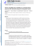 Cover page: Sheroes: Feasibility and Acceptability of a Community-Driven, Group-Level HIV Intervention Program for Transgender Women