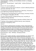 Cover page: Characterization, modeling, and remediation of karst in a changing environment