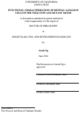Cover page: Functional Characterization of Retinal Ganglion Cells in the Wild-Type and Mutant Mouse