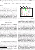 Cover page: Design study of the bending sections between harmonic cascade FEL 
stages