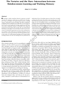 Cover page: The Tortoise and the Hare: Interactions between Reinforcement Learning and Working Memory