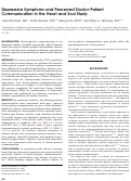 Cover page: Depressive symptoms and perceived doctor-patient communication in the Heart and Soul study.