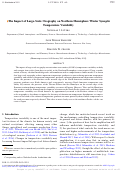 Cover page: The Impact of Large-Scale Orography on Northern Hemisphere Winter Synoptic Temperature Variability The Impact of Large-Scale Orography on Northern Hemisphere Winter Synoptic Temperature Variability