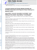 Cover page: Long-term antiretroviral therapy mitigates mortality and morbidity independent of HIV tropism: 18 years follow-up in a women's cohort