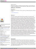 Cover page: Directionality of information flow and echoes without chambers