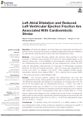 Cover page: Left Atrial Dilatation and Reduced Left Ventricular Ejection Fraction Are Associated With Cardioembolic Stroke