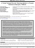 Cover page: A Virtual National Diversity Mentoring Initiative to Promote Inclusion in Emergency Medicine