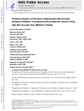 Cover page: Pharmacokinetics of Tenofovir Alafenamide With Boosted Protease Inhibitors in Pregnant and Postpartum Women Living With HIV: Results From IMPAACT P1026s