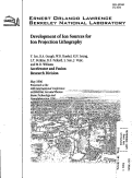 Cover page: Development of Ion Sources for Ion Projection Lithography