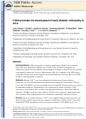 Cover page: CD40 promotes the development of early diabetic retinopathy in mice