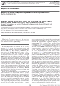 Cover page: Response to Society for Epidemiologic Research Diversity and Inclusion Survey Commentaries