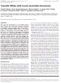 Cover page: Transfer RNAs with novel cloverleaf structures
