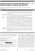 Cover page: A Decade Analysis of Trends and Outcomes of Bariatric Surgery in Medicare Beneficiaries