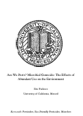 Cover page: Are We Pests? Microbial Genocide: The Effects of Abundant Use on the Environment