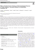 Cover page: Effects of Aerobic Exercise Training on Daily Psychological Processes in Family Caregivers: Secondary Analyses of a Randomized Controlled Trial