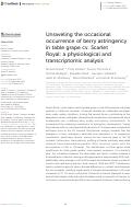 Cover page: Unraveling the occasional occurrence of berry astringency in table grape cv. Scarlet Royal: a physiological and transcriptomic analysis.