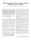 Cover page: Temporal stability of Y Ba Cu O nano Josephson junctions from ion irradiation