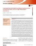 Cover page: Low-pressure solid-state bonding technology using fine-grained silver foils for high-temperature electronics