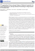 Cover page: A Longitudinal Observational Study of Medical Cannabis Use and Polypharmacy among Patients Presenting to Dispensaries in Pennsylvania