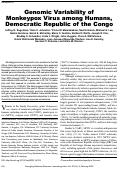 Cover page: Genomic Variability of Monkeypox Virus among Humans, Democratic Republic of the Congo - Volume 20, Number 2—February 2014 - Emerging Infectious Diseases journal - CDC