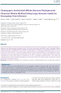 Cover page: Champagne: Automated Whole-Genome Phylogenomic Character Matrix Method Using Large Genomic Indels for Homoplasy-Free Inference