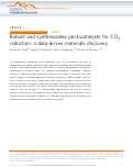 Cover page: Robust and synthesizable photocatalysts for CO2 reduction: a data-driven materials discovery