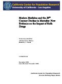 Cover page: Modern Medicine and the 20th Century Decline in Mortality: New Evidence on the Impact of Sulfa Drugs