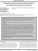 Cover page: Eliminating Amylase Testing from the Evaluation of Pancreatitis in the Emergency Department