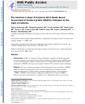 Cover page: The American College of Surgeons Needs-Based Assessment of Trauma Systems