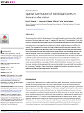 Cover page: Spatial summation of individual cones in human color vision