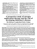 Cover page: A prospective study of estrogen replacement therapy and the risk of developing Alzheimer's disease: the Baltimore Longitudinal Study of Aging.