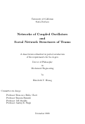 Cover page: Networks of Coupled Oscillators and Social Network Structures of Teams